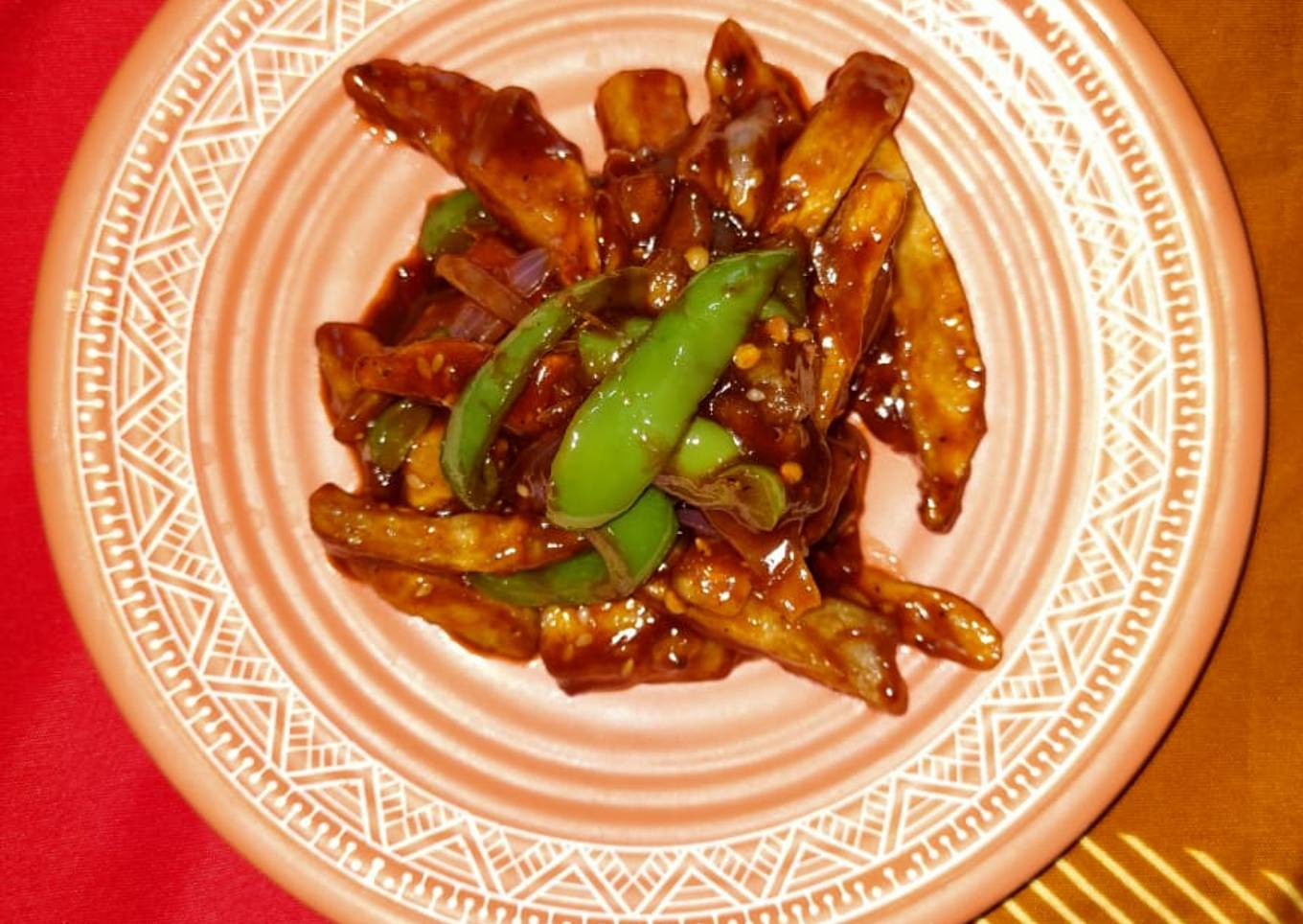 Hot potato with honey