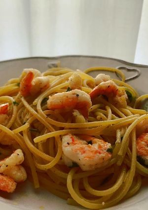 Foto di Spaghetti con gamberi, facili e gustosi