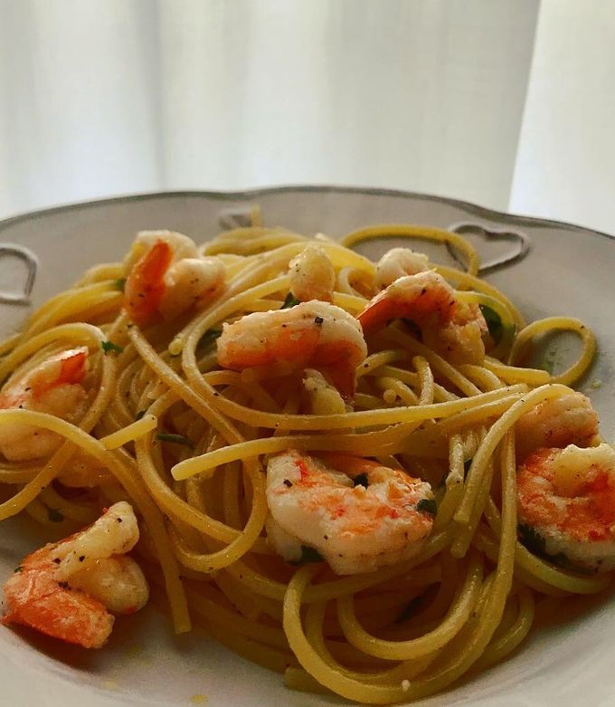 Foto di Spaghetti con gamberi, facili e gustosi