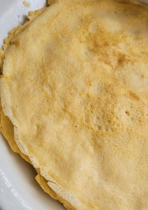 Una foto de Creps de garbanzo y avena