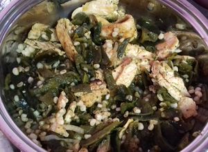 Una foto de Pechugas con rajas a la crema