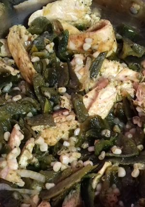 Una foto de Pechugas con rajas a la crema