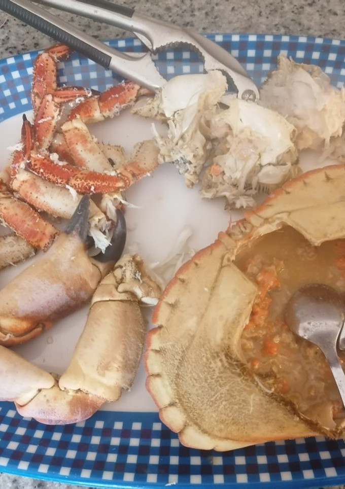 Una foto de Buey de mar hervido estilo gallego