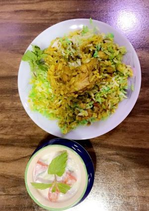 A picture of Chicken Biryani my style.