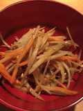 Very easy and simple Kinpira Gobo (Burdock) & Carrot, Gluten Free