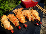 Twister de gambón y fideos chinos 🦐