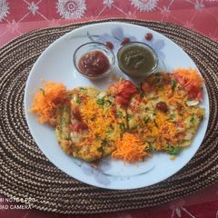 A picture of Oats suji veggie Chilla.