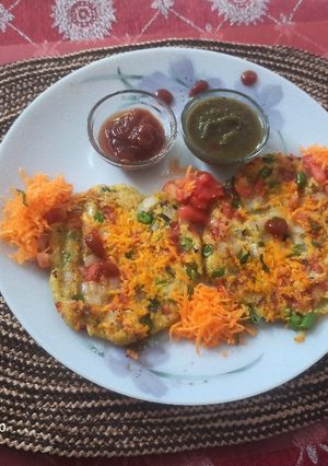 A picture of Oats suji veggie Chilla.