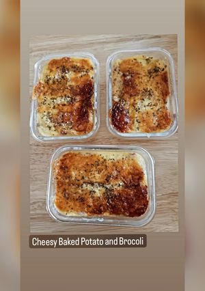 Foto resep Cheesy Baked Potato and Brokoli