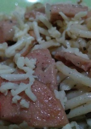 Foto resep Spaghetti Aglio Olio Sosis Simple