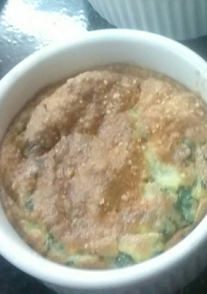 Una foto de Souffle de espinaca