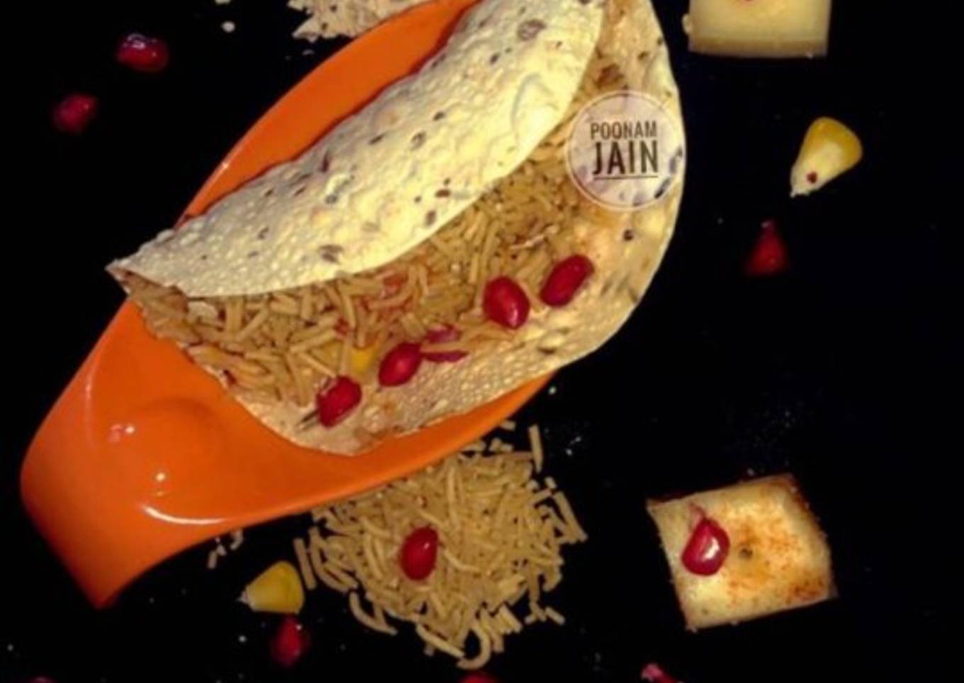 INSTANT PAPAD TACOS With LEFTOVER VEG