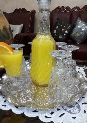 صورة لوصفة عصير البرتقال والليمون المجمد