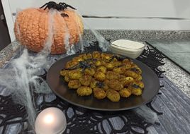Huevos de araña (Gnocchis- Ñoquis con crema de queso)