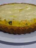 Tarta de zapallitos con masa de lentejas y harina integral