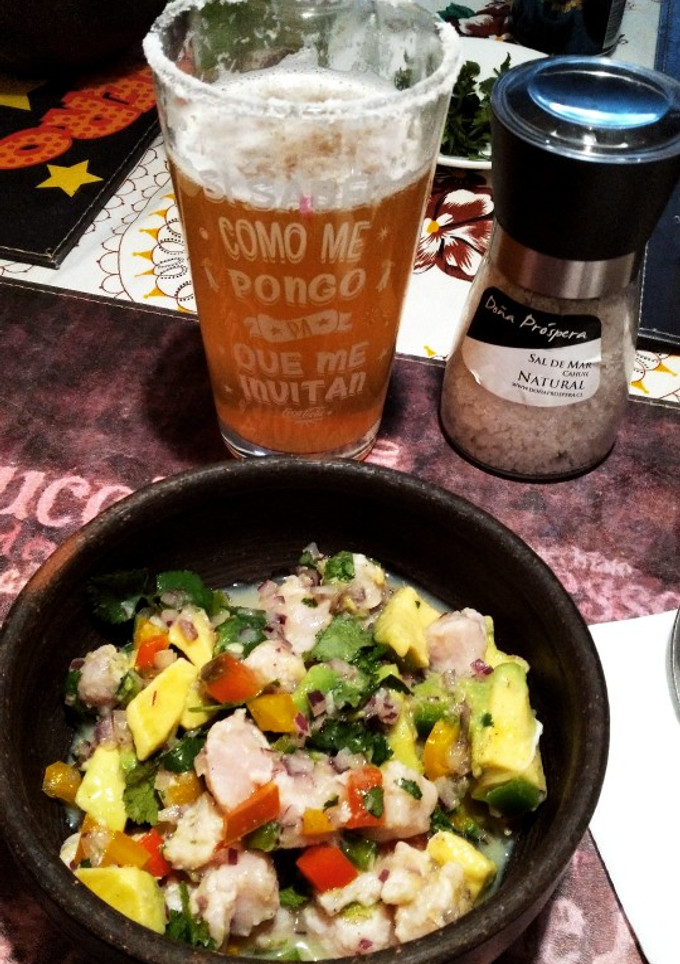 Una foto de Ceviche de albacora