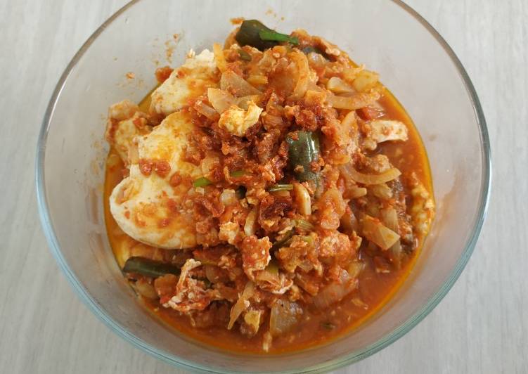 Balado Telur Pecah Mudah
