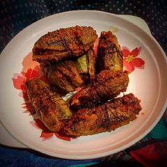 Punjabi bharwan karela A picture of Punjabi bharwan karela.