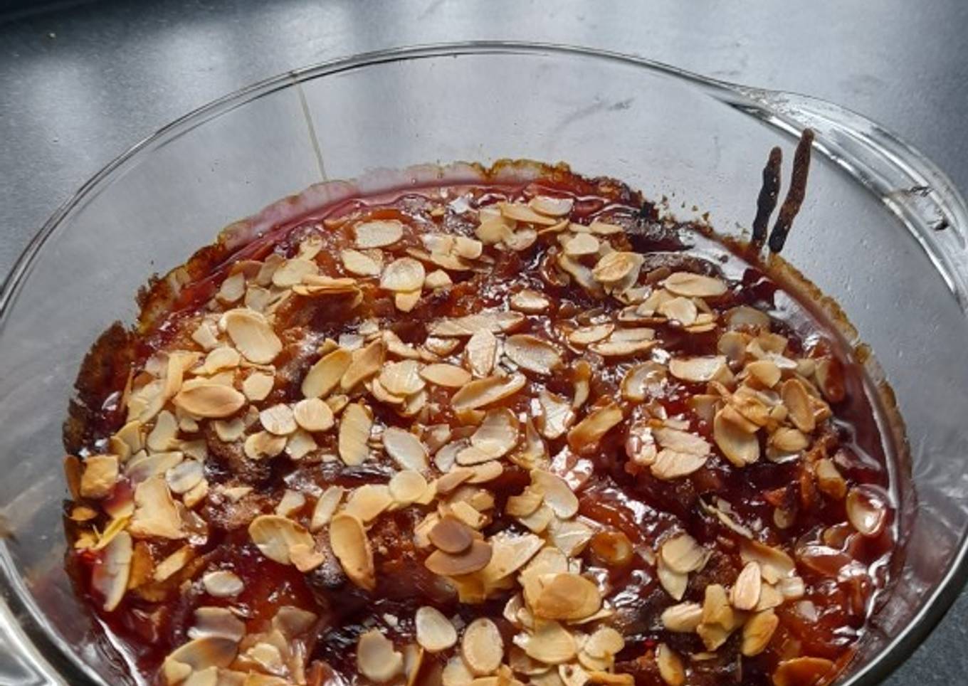 Plum clafoutis with almond flour