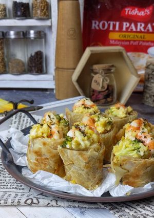 Gambar Eggs paratha lime shrimp