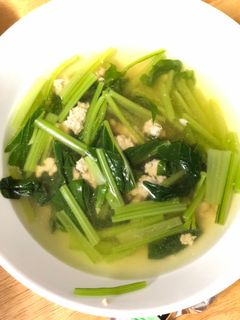 Hình của món Canh cải ngọt thịt xay.