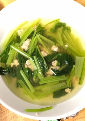 Hình của món Canh cải ngọt thịt xay.