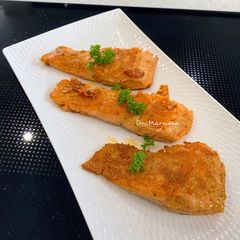 A picture of Smoke Trout with Parmesan Cheese.