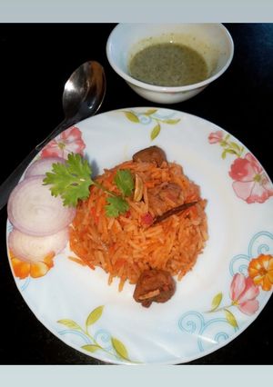 A picture of Veg biryani.