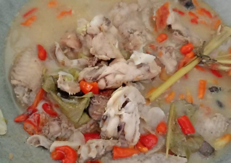 Garang asem rebus (tidak dikukus)