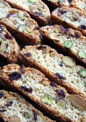 A picture of Cranberries & Pistachio Biscotti.