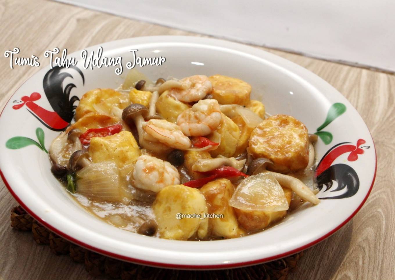 Tumis Tahu Udang Jamur