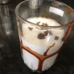 A picture of Chocolate Dahi Lassi.