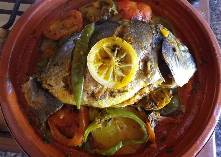 سمكة في طاجين المغربي