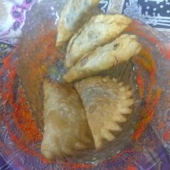 A picture of Gulkand/chocolate Gujiya.