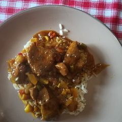 A picture of Lamb curry.