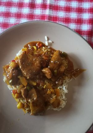 A picture of Lamb curry.