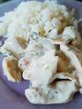 Aiguillettes de poulet à la crème et estragon