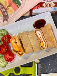 太陽蛋餅粉-火腿蛋餅 的食譜成品照片