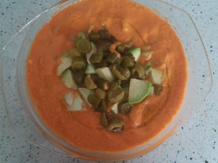 Receta Salmorejo con manzana vegano y sin gluten🍅  que Delicioso