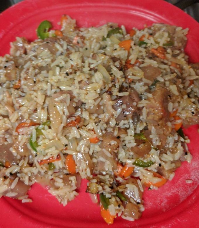 A picture of Beef Tendon Stir-fry Rice.