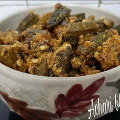 A picture of Achari Bhindi.