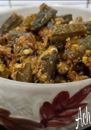 A picture of Achari Bhindi.
