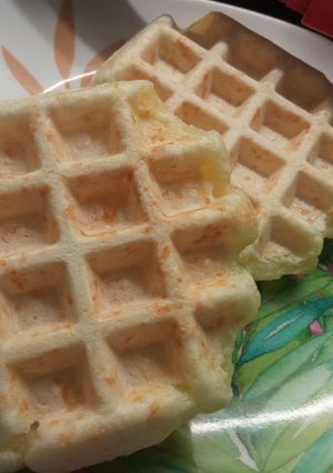 Una foto de Waffles chipá