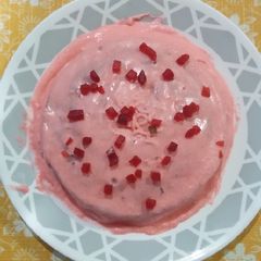 A picture of Good Day Biscuit Cake with Rose Flavoured Cream.