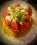Tomato Rose with Greek Salad