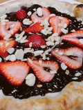 Pizza de Nutella e Morangos