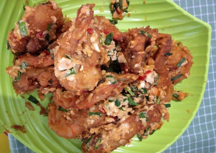 Resep Udang telor asin simple, Bisa Manjain Lidah