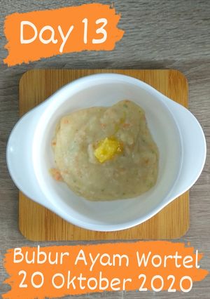 Foto resep Bubur Ayam Wortel MPASI 6 bulan