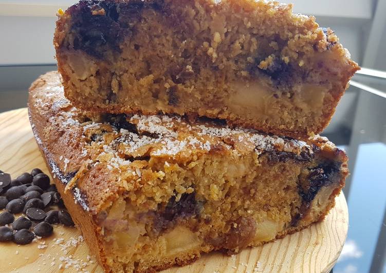 Bizcocho de avena manzana🍎 arándanos y pepitas de chocolate