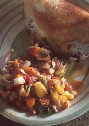 A picture of Sinasir with Cabbage Sauce.